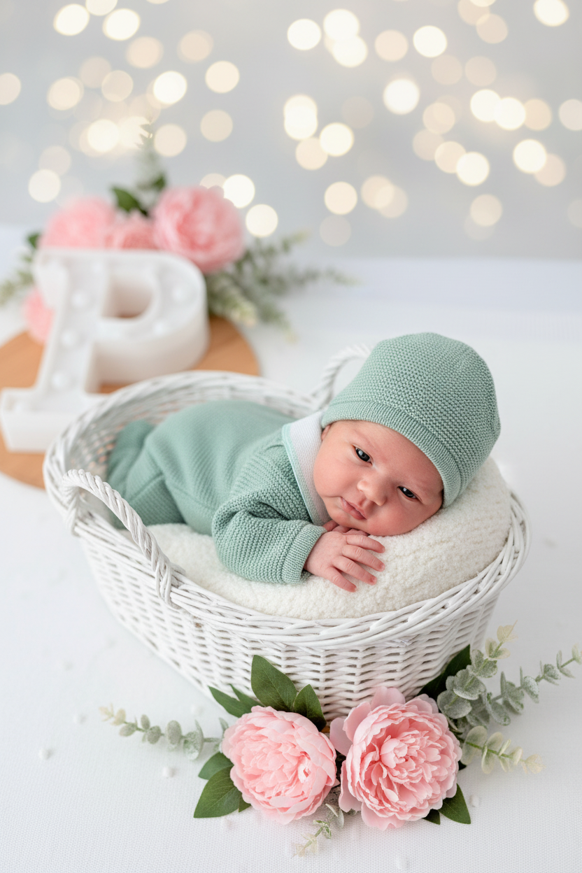 Saídas de maternidade: jardineiras, camisola e gorro outono inverno