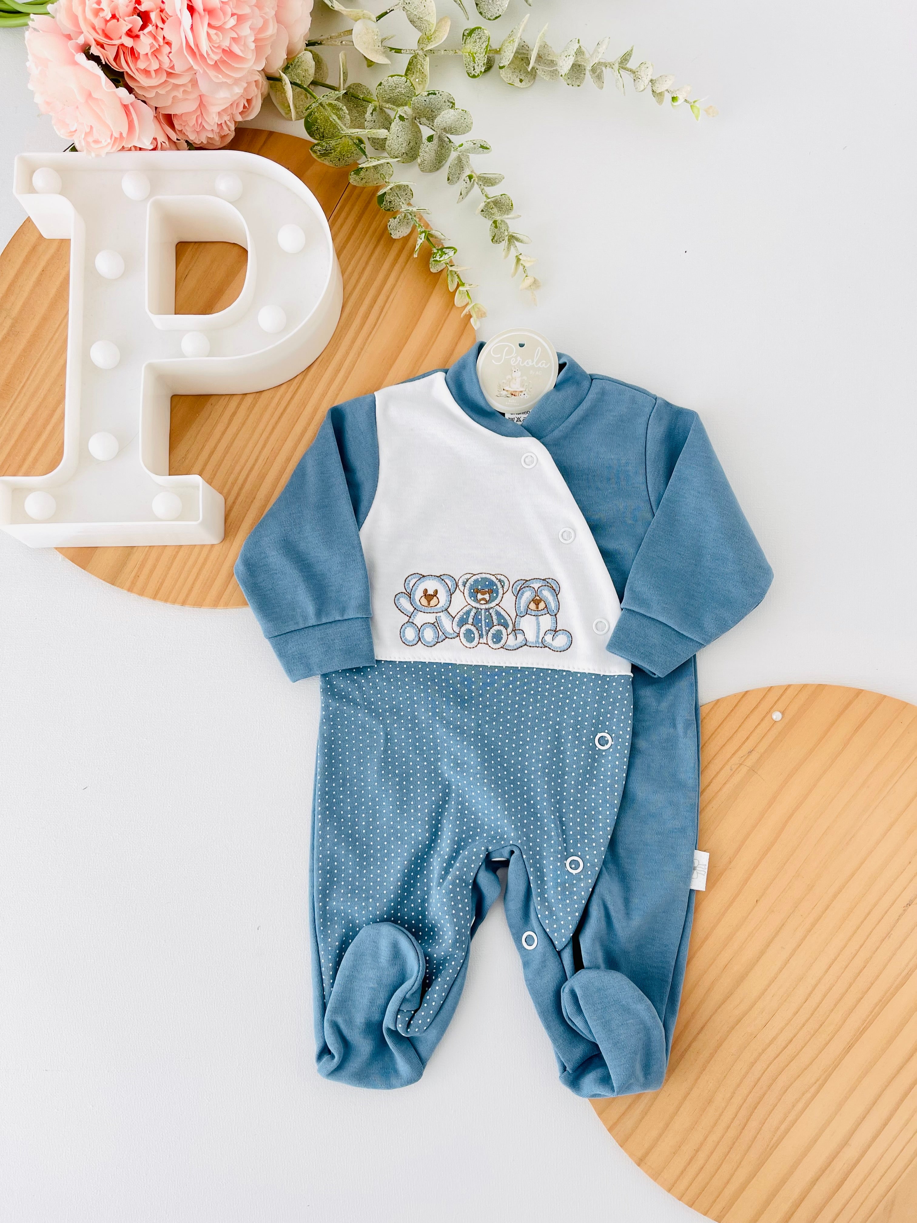Babygrow azul cobalto