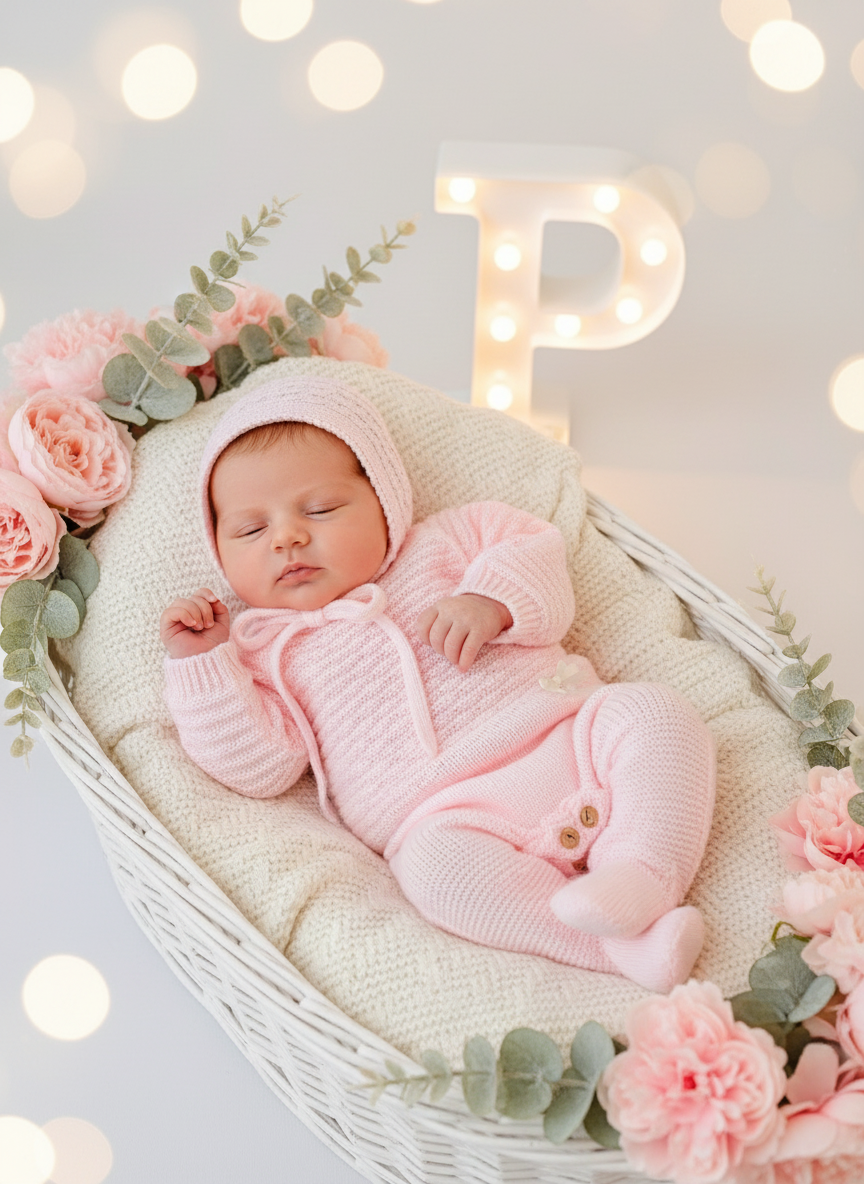 Saída de maternidade: Babygrow e touca Outono/Inverno