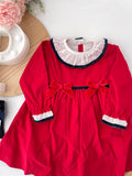 Vestido com laços em veludo