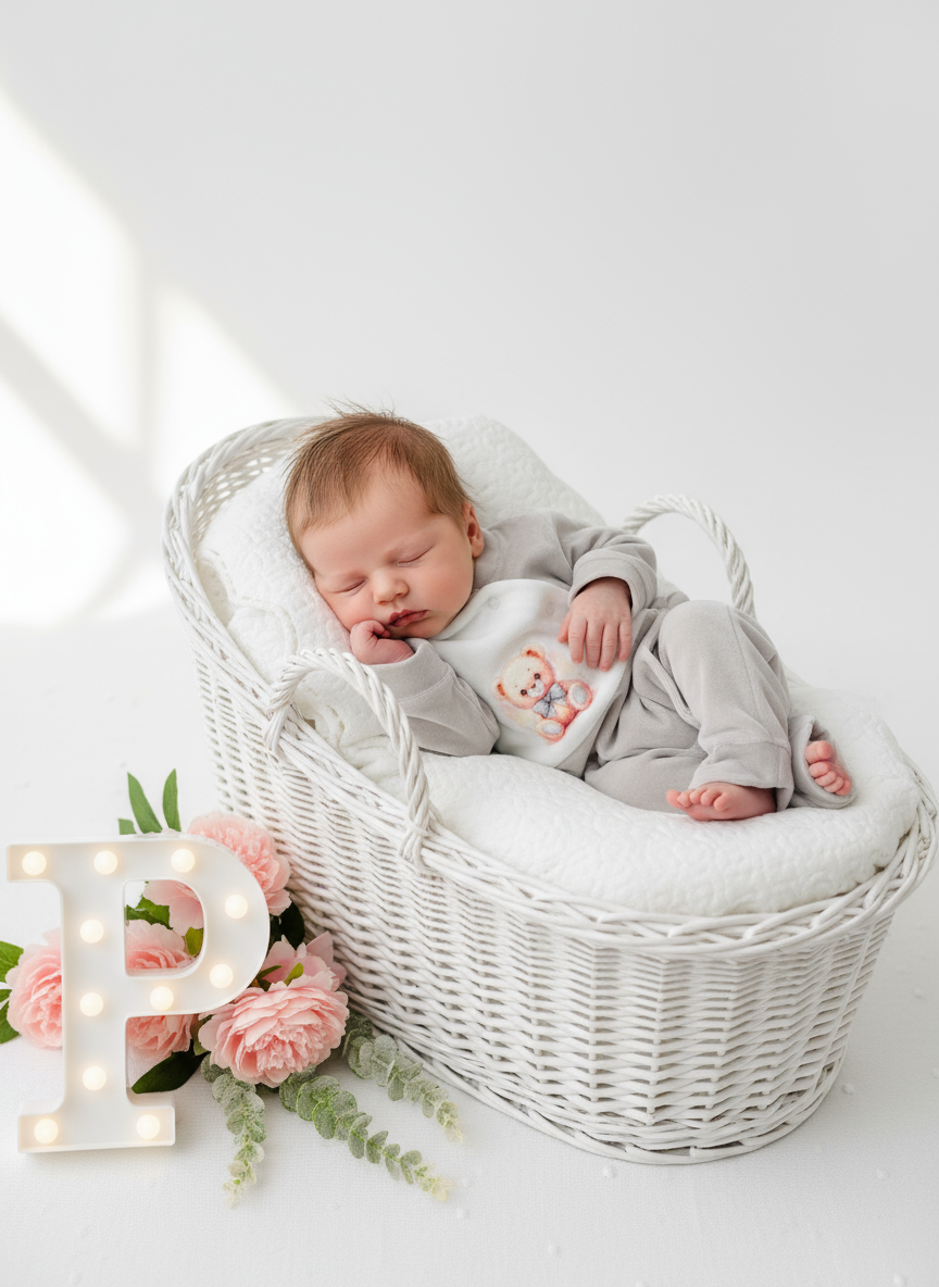 Babygrow tema ursinho em veludo