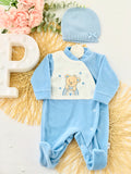 Babygrow corações em veludo