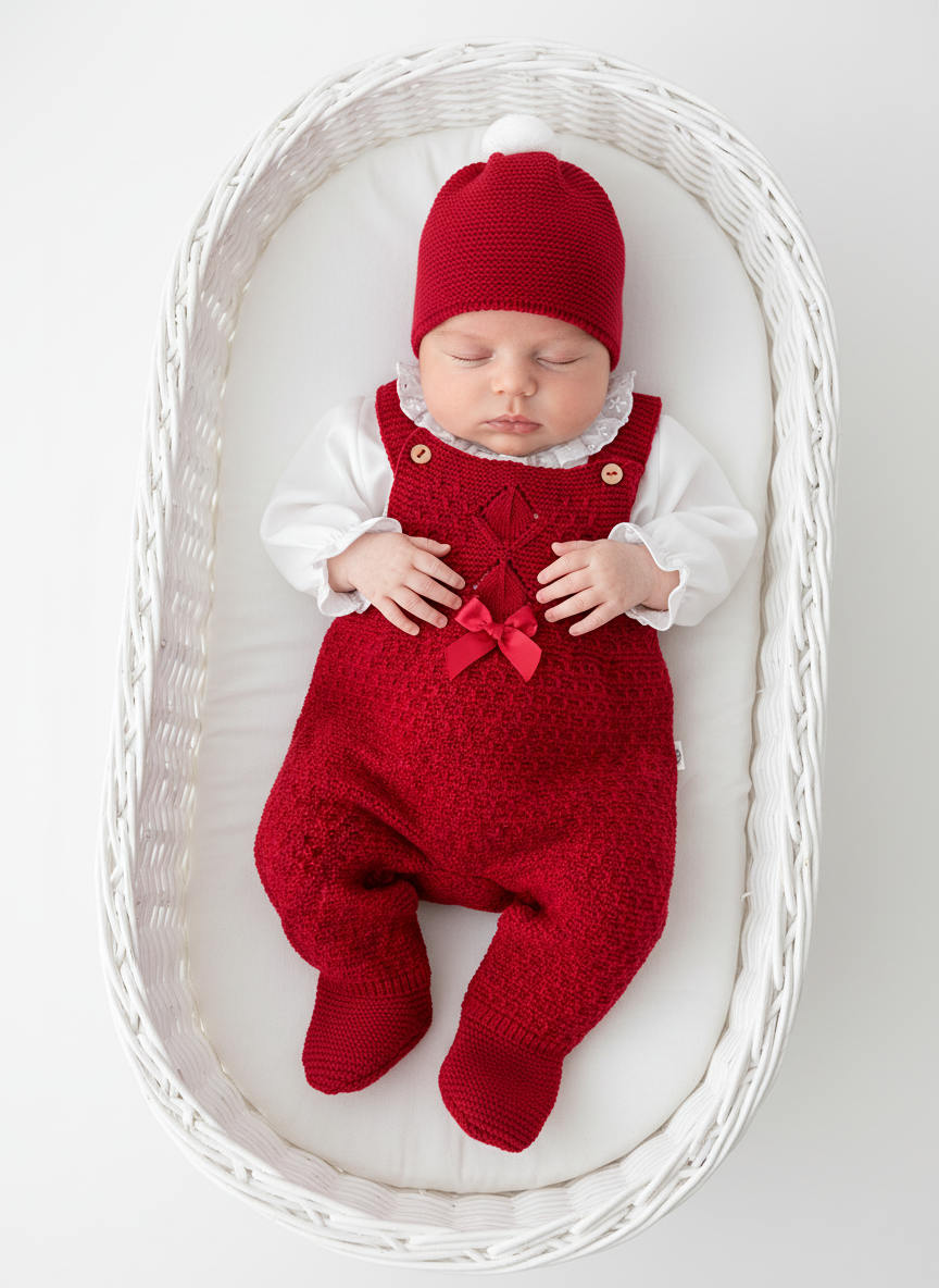 Saída maternidade em vermelho menina- Outono Inverno