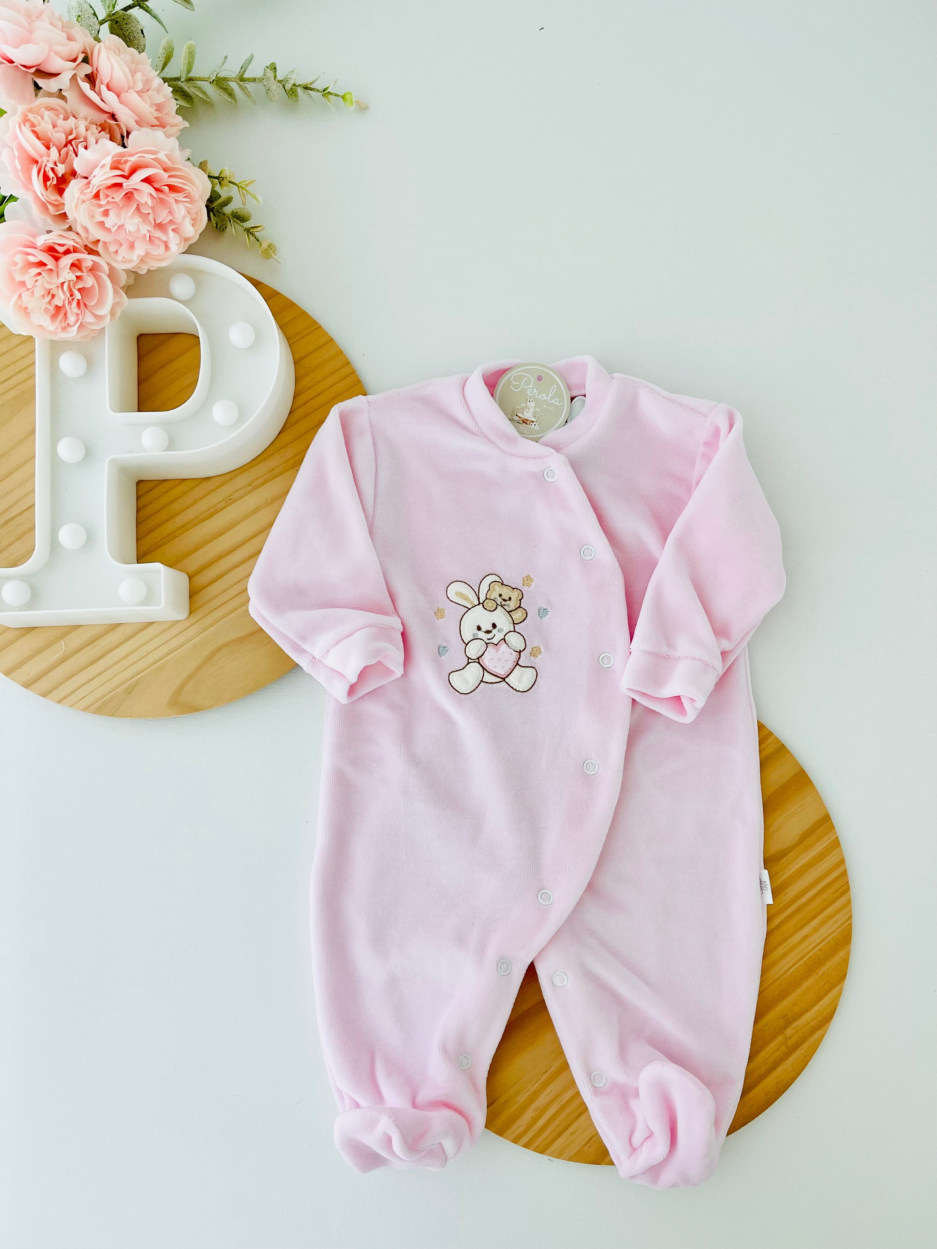 Babygrow veludo grande  3m 6m 9m e 12m