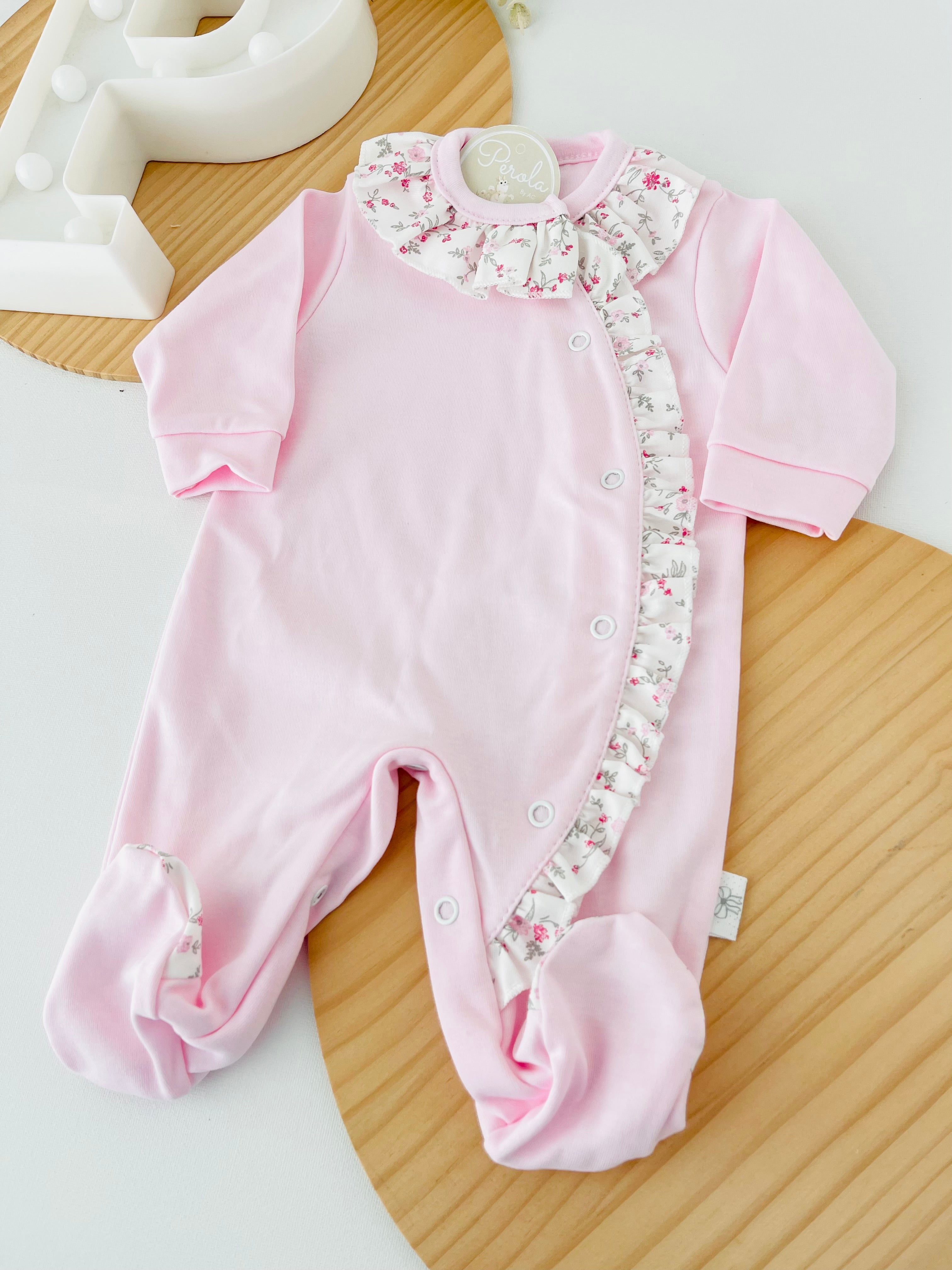 Babygrow tema flores em algodão