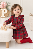 Vestido xadrez vermelho menina- 6-12-18M