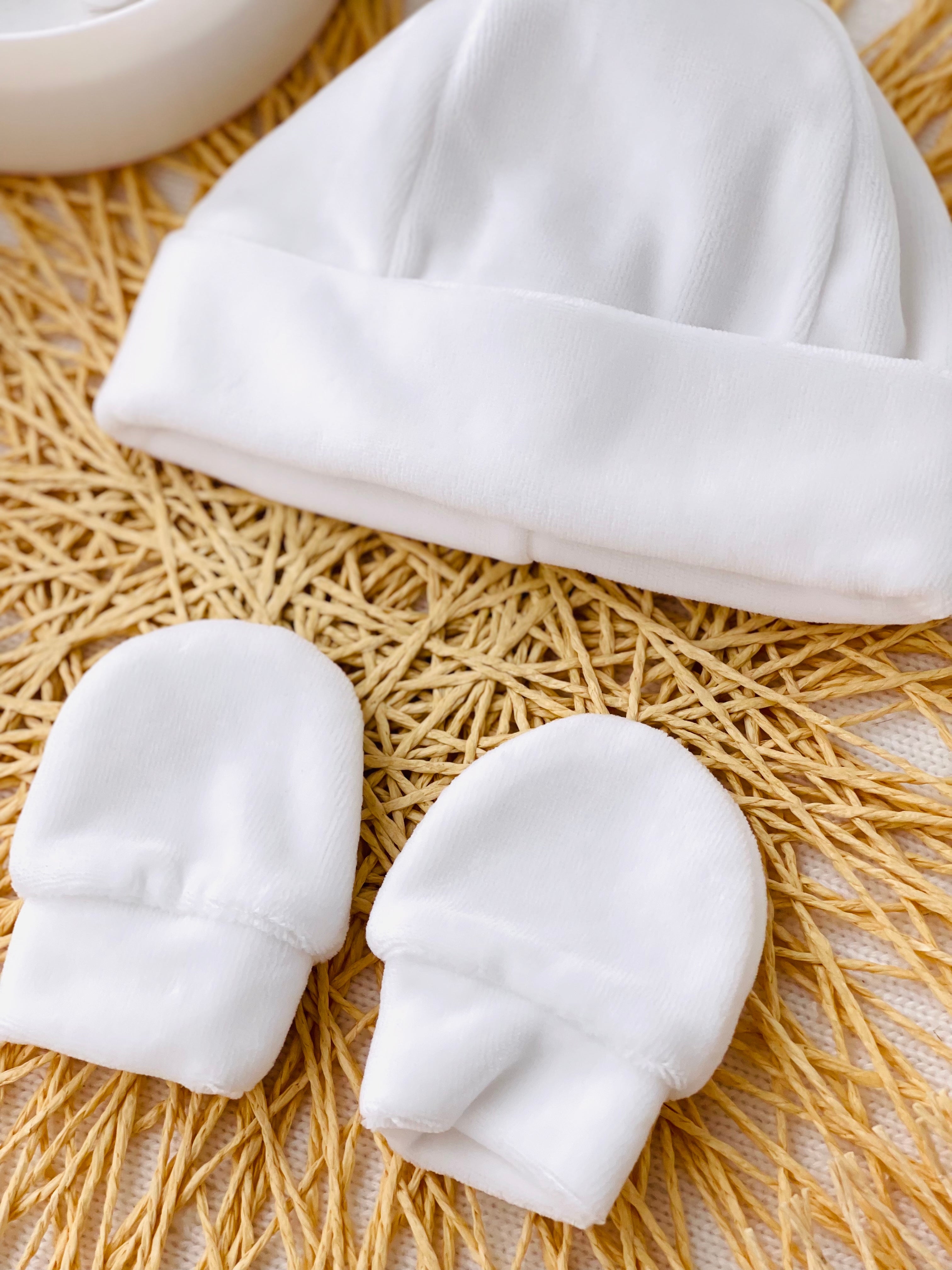 Conjunto gorro e luvas Veludo