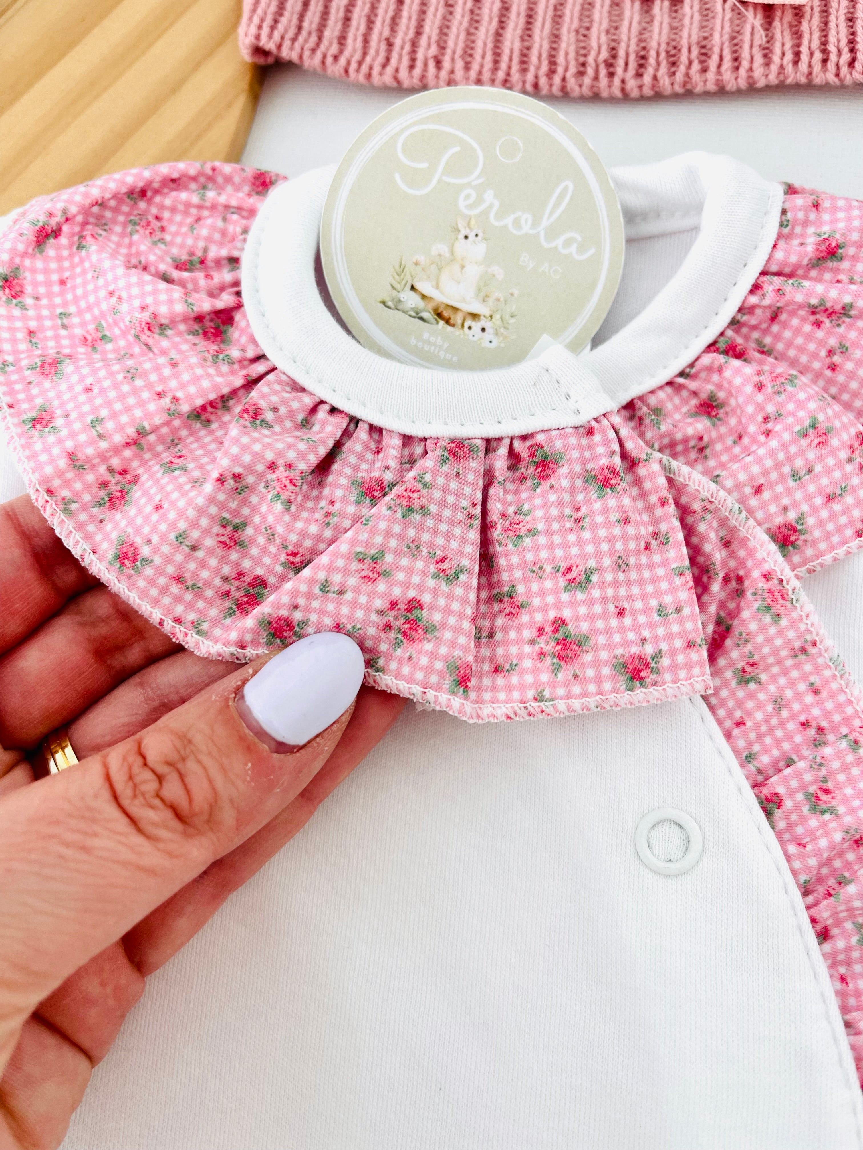 Babygrow em algodão - tema flores