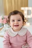 Conjunto rosa velho: túnica e calças 3 a 12M