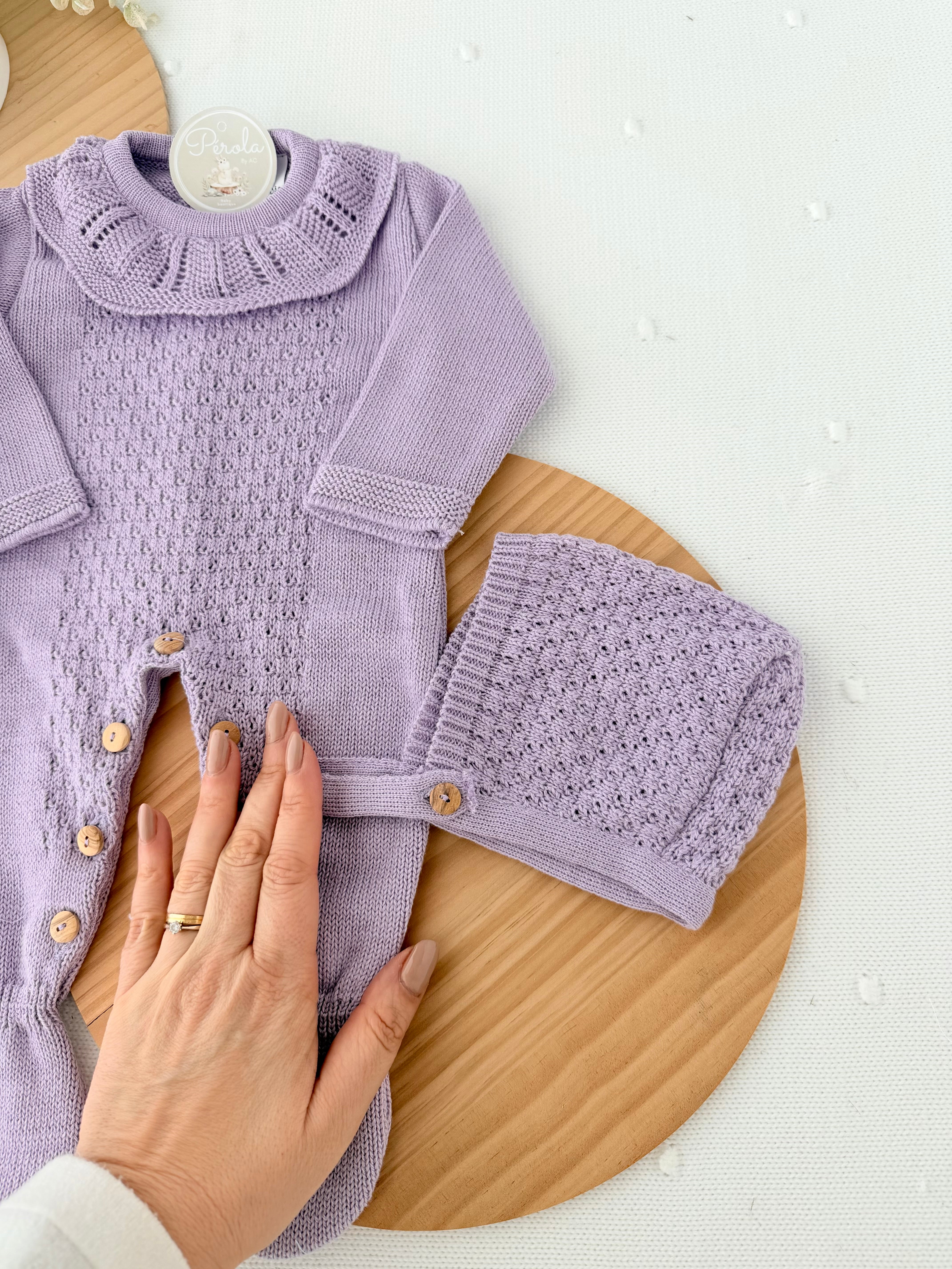 Conjunto Baby love: Babygrow e touca recém nascido