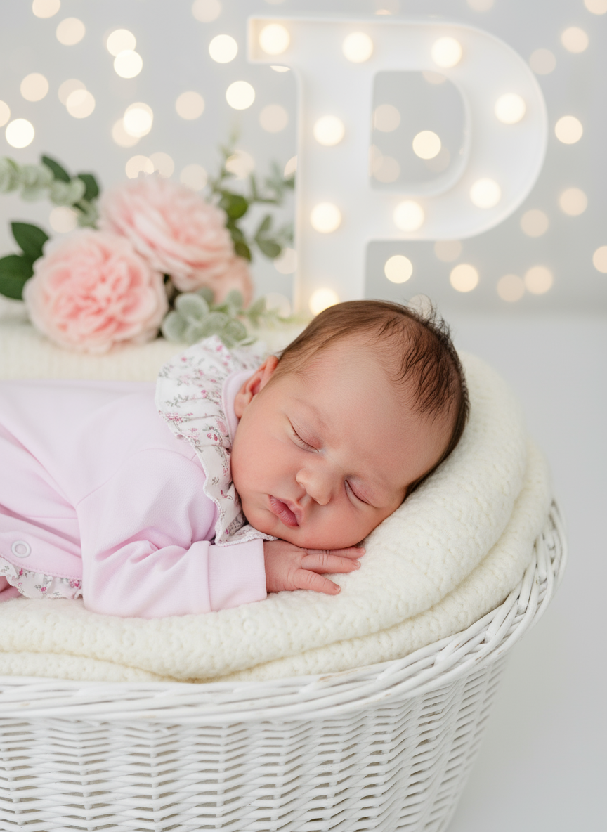 Babygrow tema flores em algodão