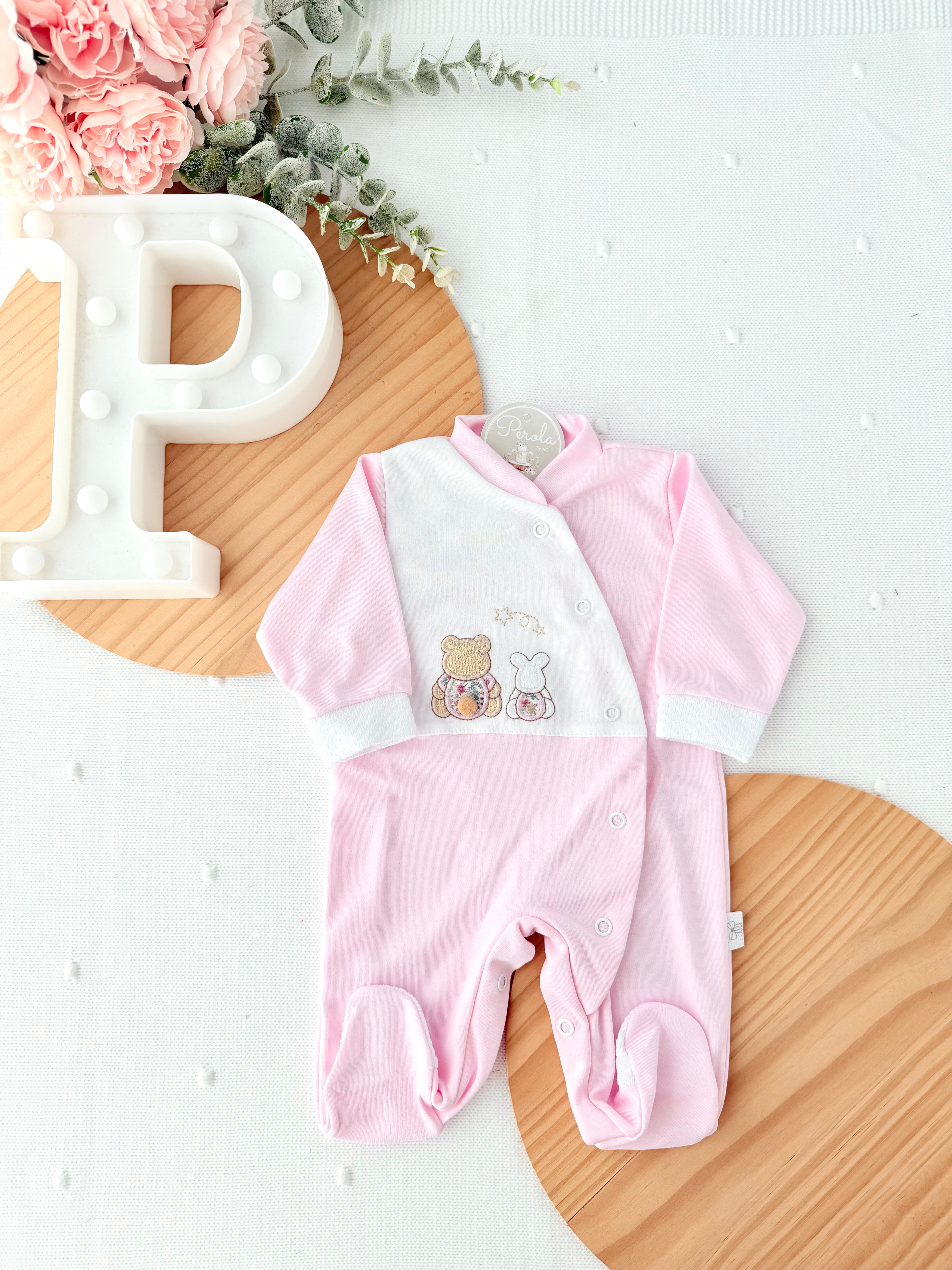 Babygrow pompom algodão