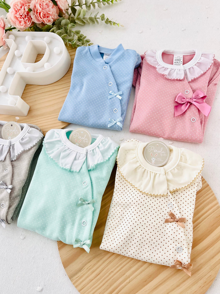 Babygrow pintinhas algodão