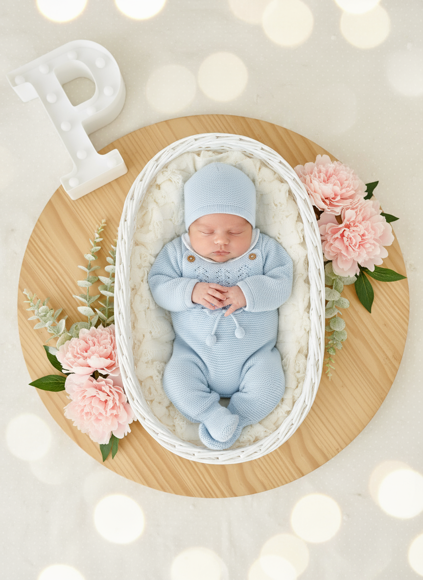 Saída de maternidade pompons