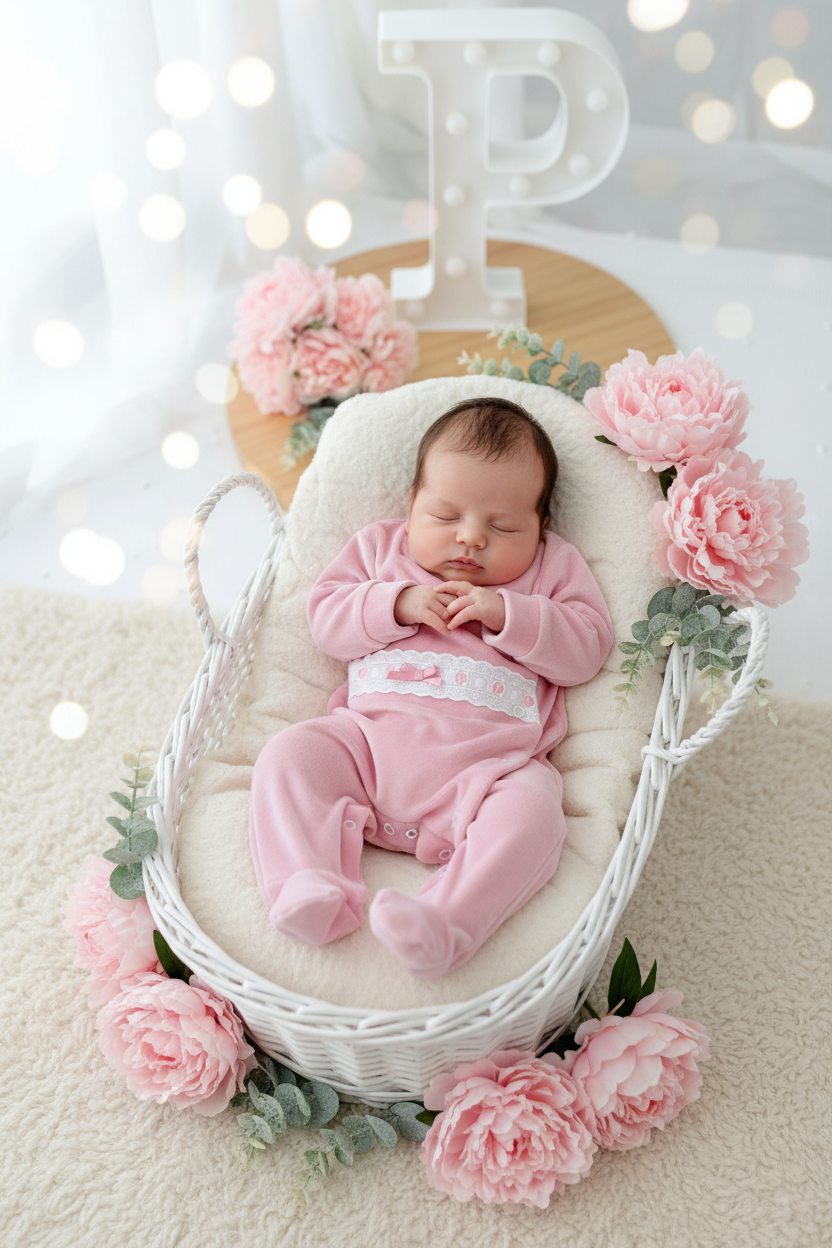 Babygrow veludo fita em renda