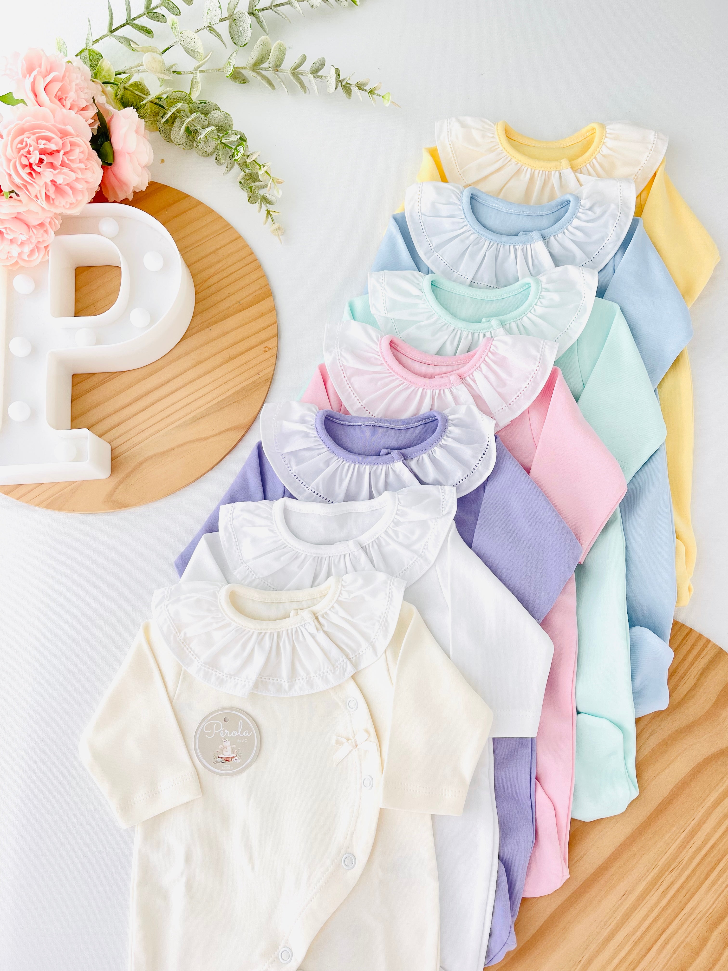 Babygrow carinho em ALGODÃO com golinha grande