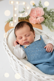 Saída maternidade menino azul cobalto  : 3 peças Outono/Inverno