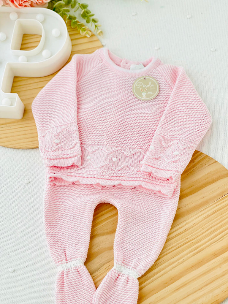 Conjunto malha Pintas: calças e camisola 100% algodão