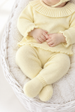 Conjunto doce ternura amarelo : camisola , calças e touca