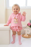 Conjunto Unicórnio Encantado Rosa – Camisola com Capuz e Tapa-Fraldas 6-36M