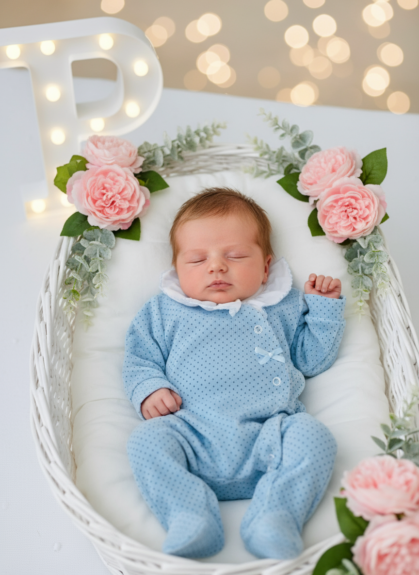 Babygrow pintinhas veludo com golinha