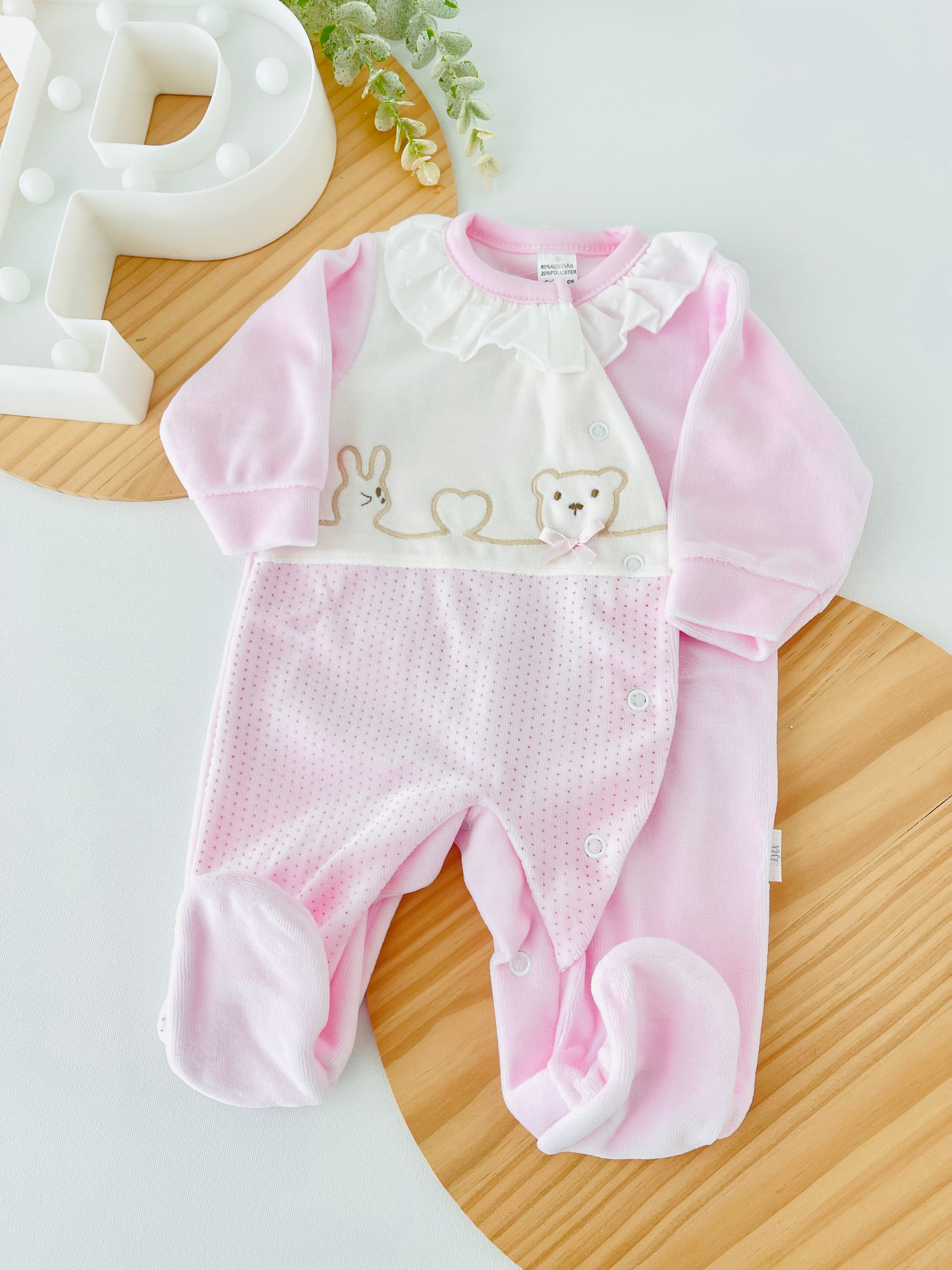 Babygrow linha do Amor em Veludo