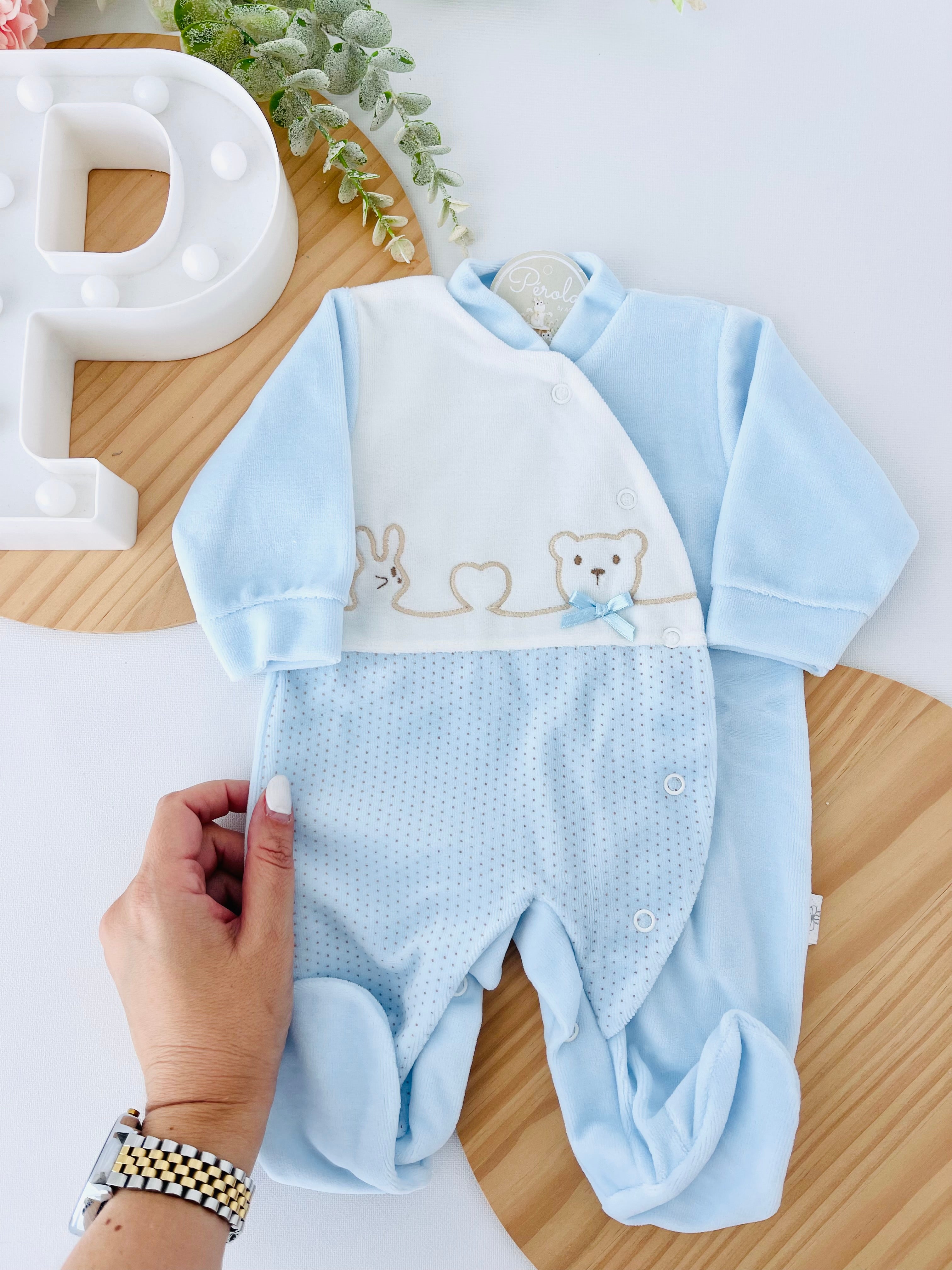 Babygrow linha do Amor em Veludo