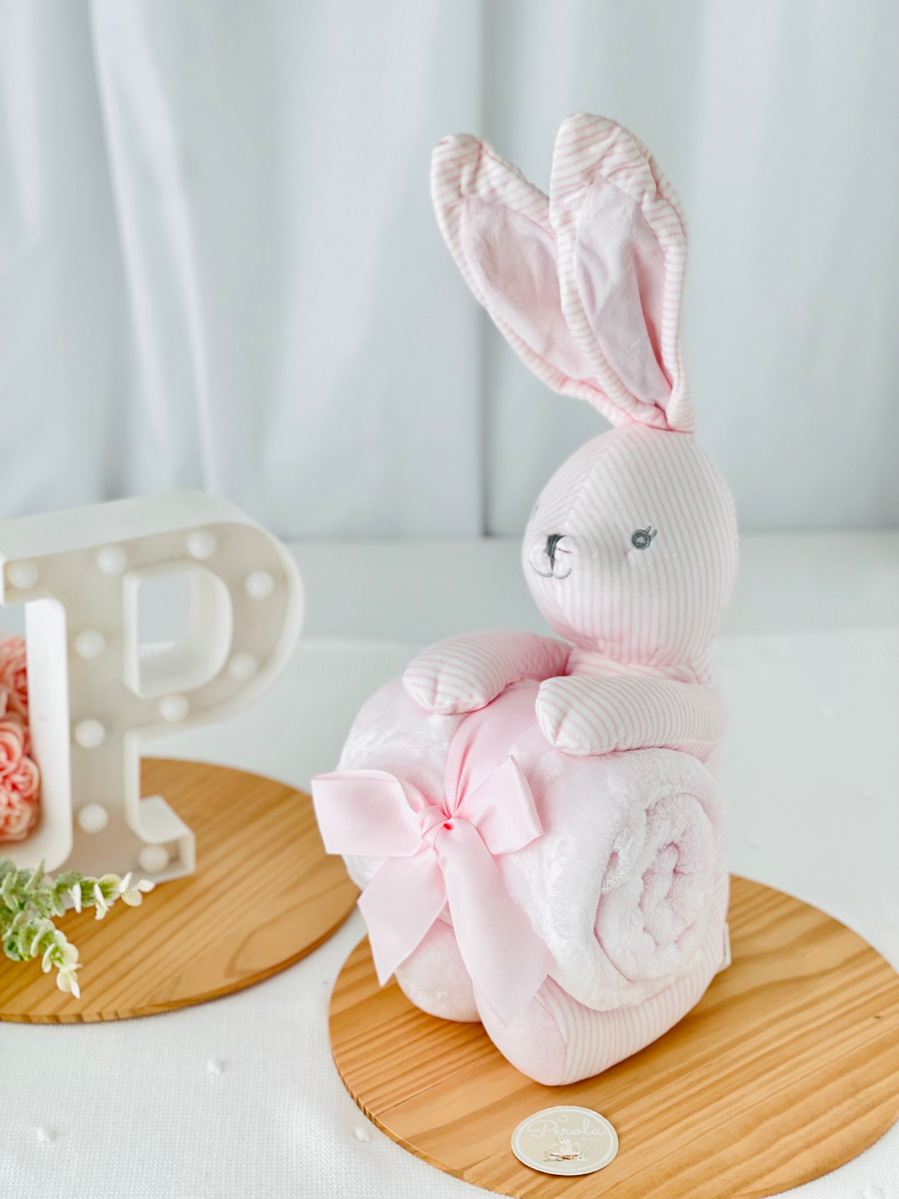 Peluche Coelho e manta