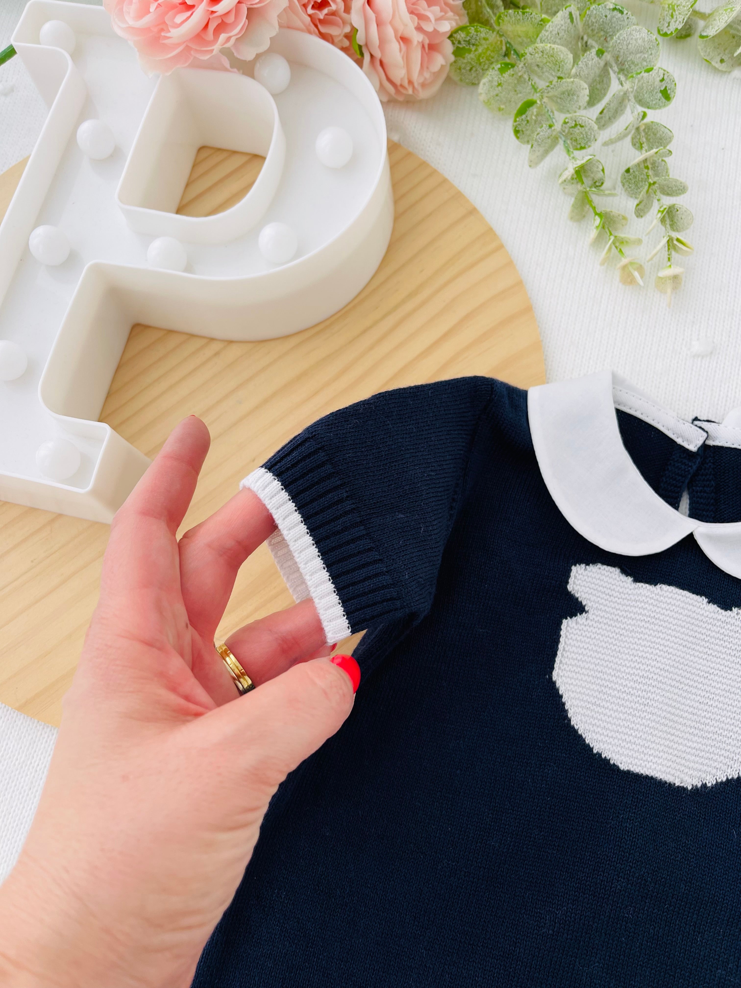 Macacão ursinho malha de algodão