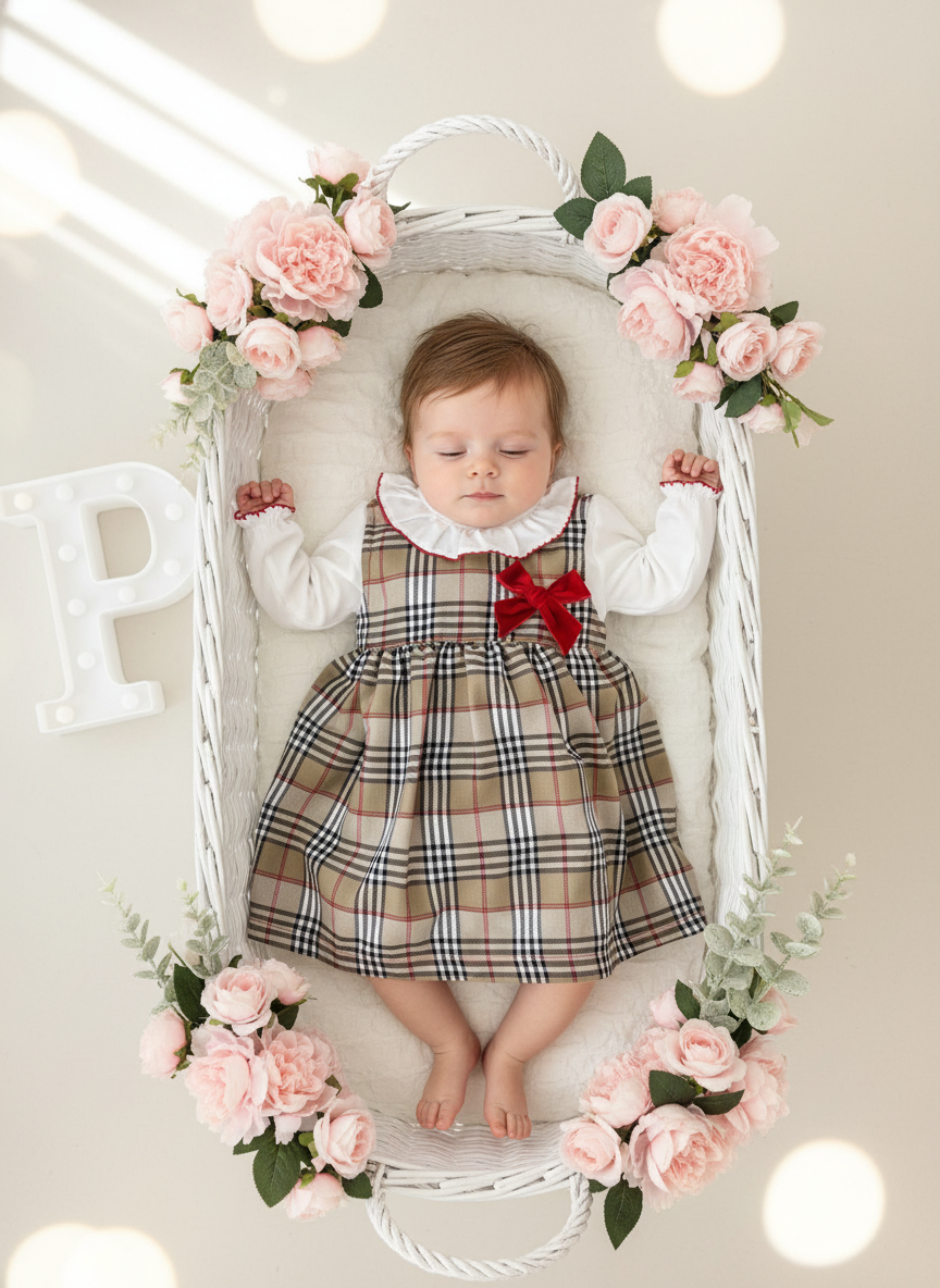 Vestido, blusa e bóina estilo Burberry 2.0