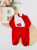 Babygrow vermelho algodão