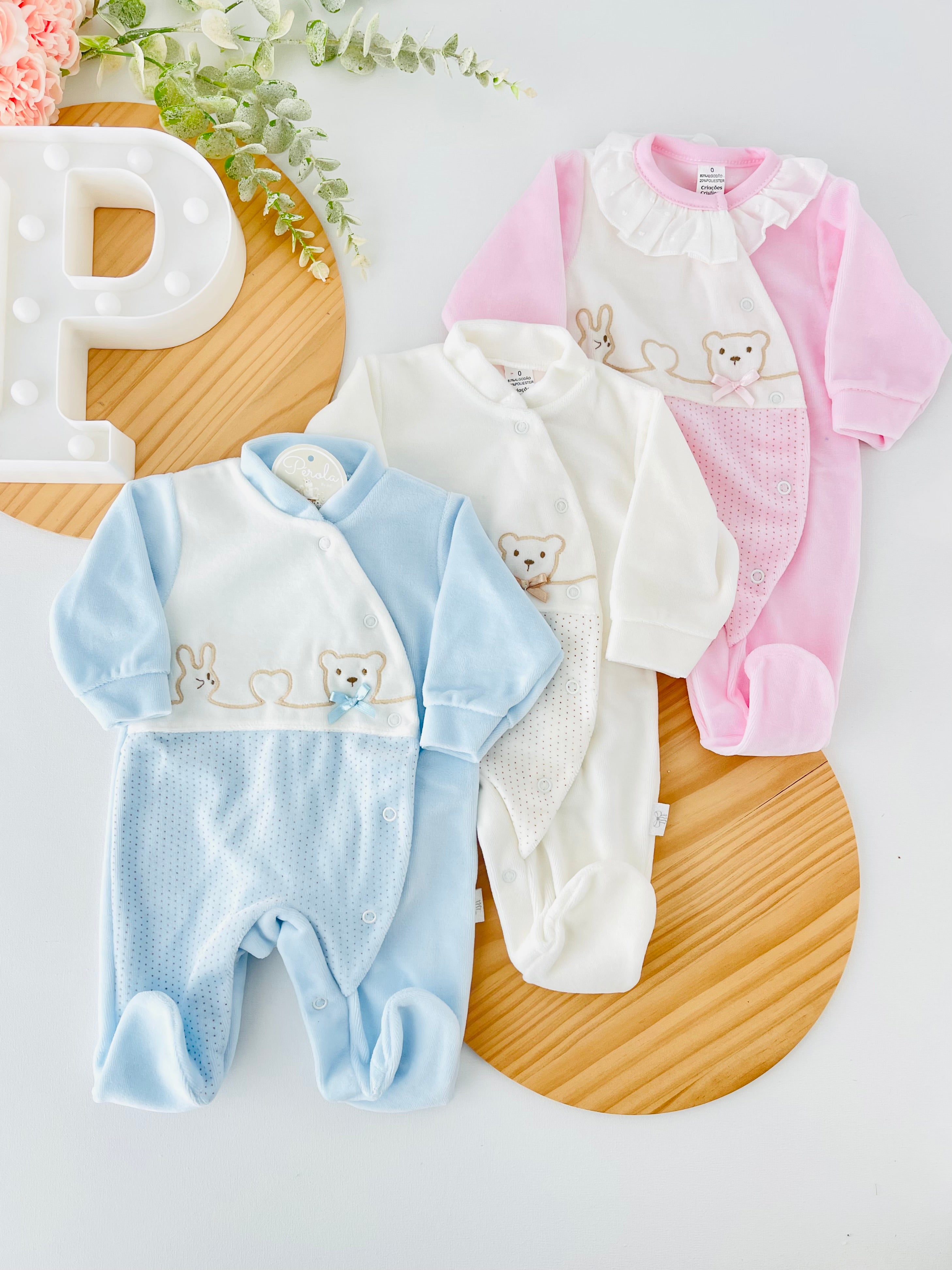 Babygrow linha do Amor em Veludo