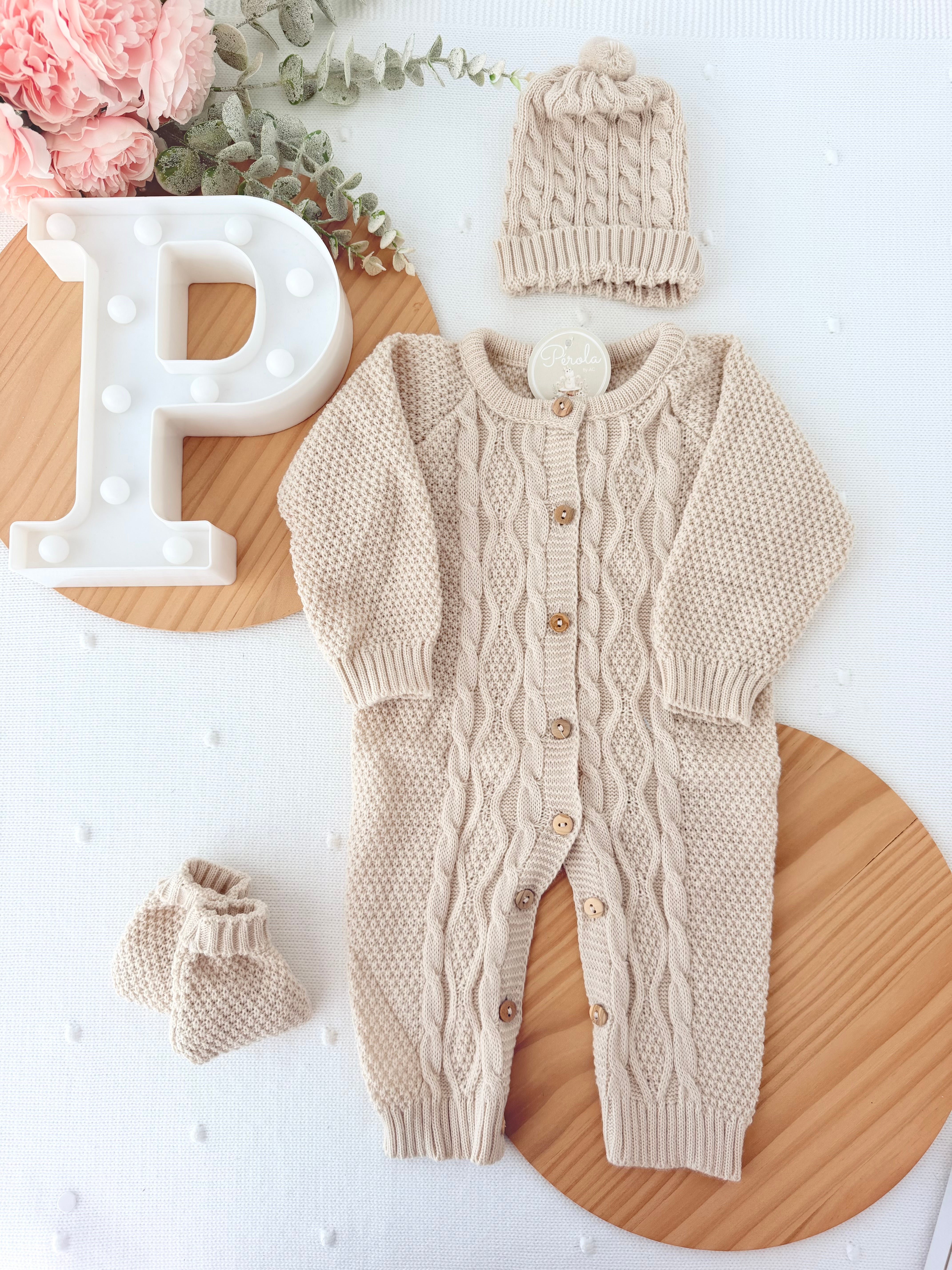 Conjunto 3 peças: macacão, gorro e carapins 3M