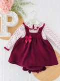 Conjunto Bordeaux Floral