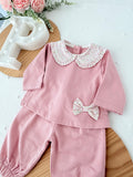 Conjunto rosa velho: túnica e calças 3 a 12M