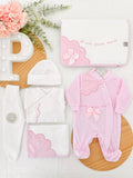 Conjunto primeira roupinha veludo-