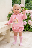 Conjunto Unicórnio Encantado Rosa – Camisola com Capuz e Tapa-Fraldas 6-36M