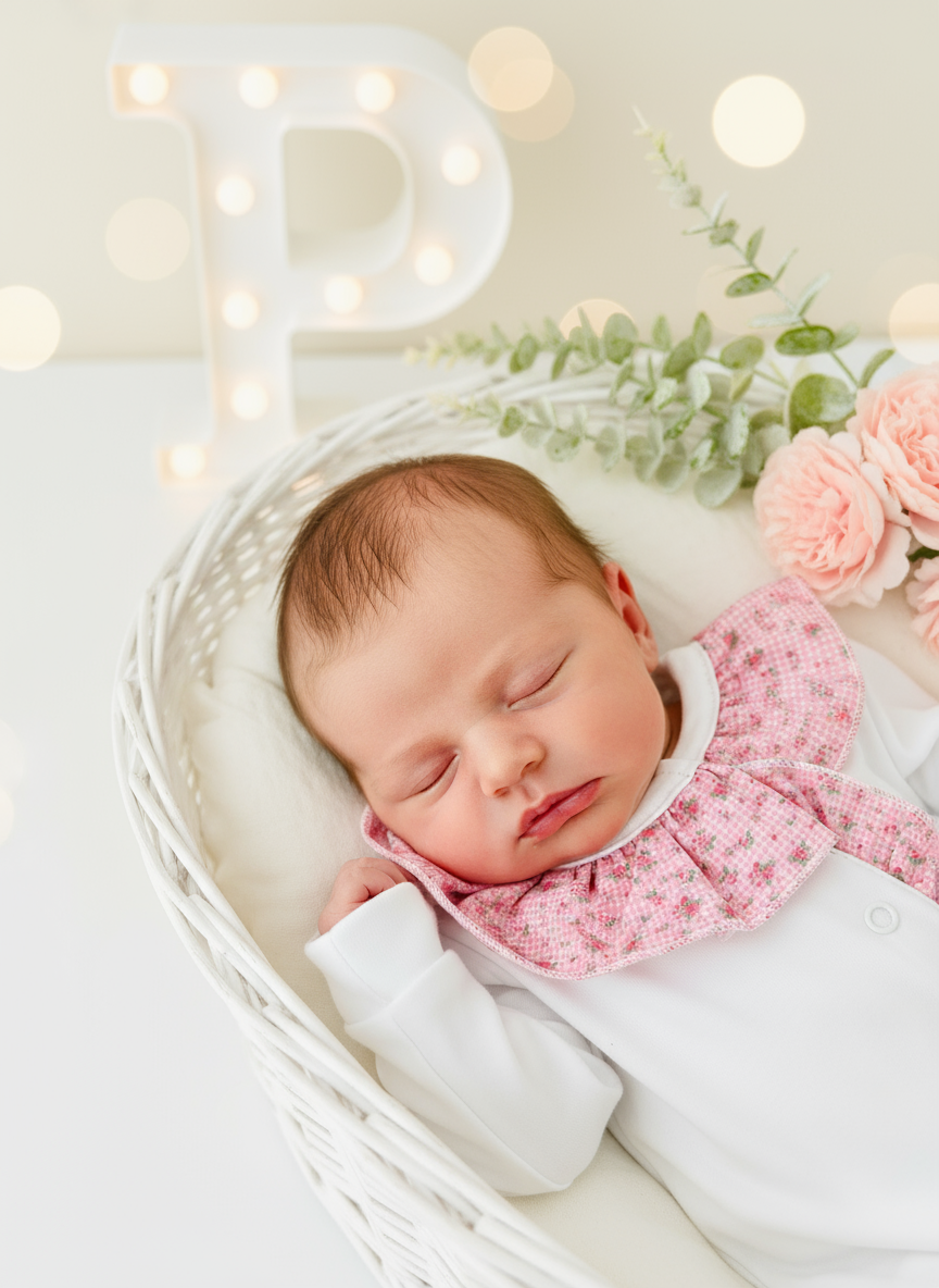 Babygrow em algodão - tema flores