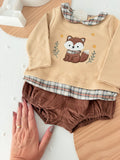 Conjunto raposa: camisola e calções