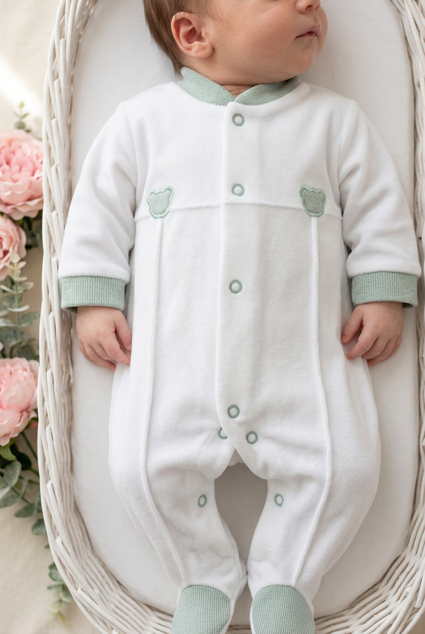 Babygrow Doce Ursinho em Veludo