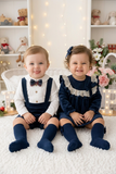 Vestido e tapa fraldas em veludo coleção premium