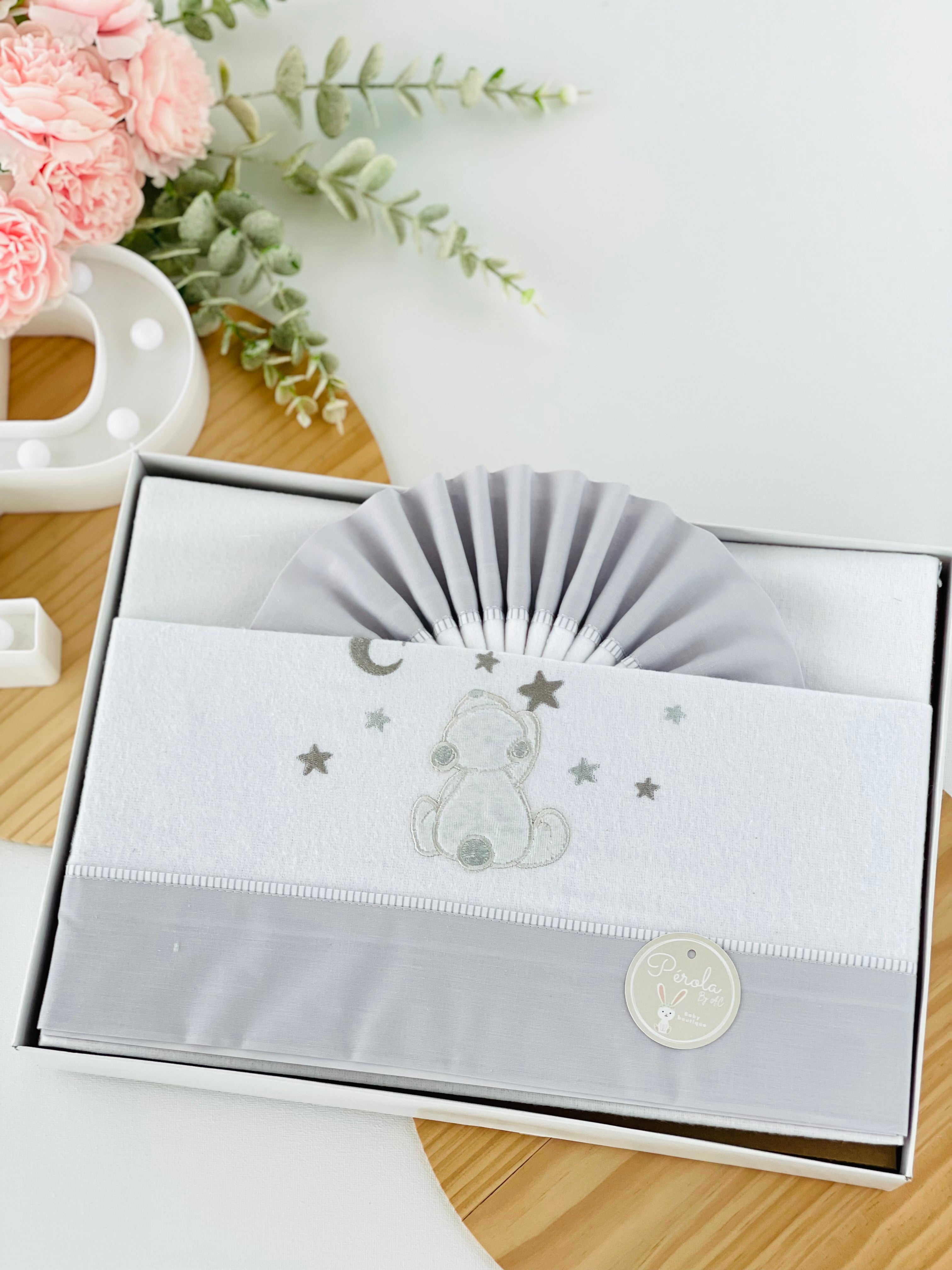 Lençóis flanela cama de grades- ursinhos