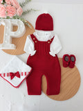 Saída maternidade vermelho menina Outono Inverno