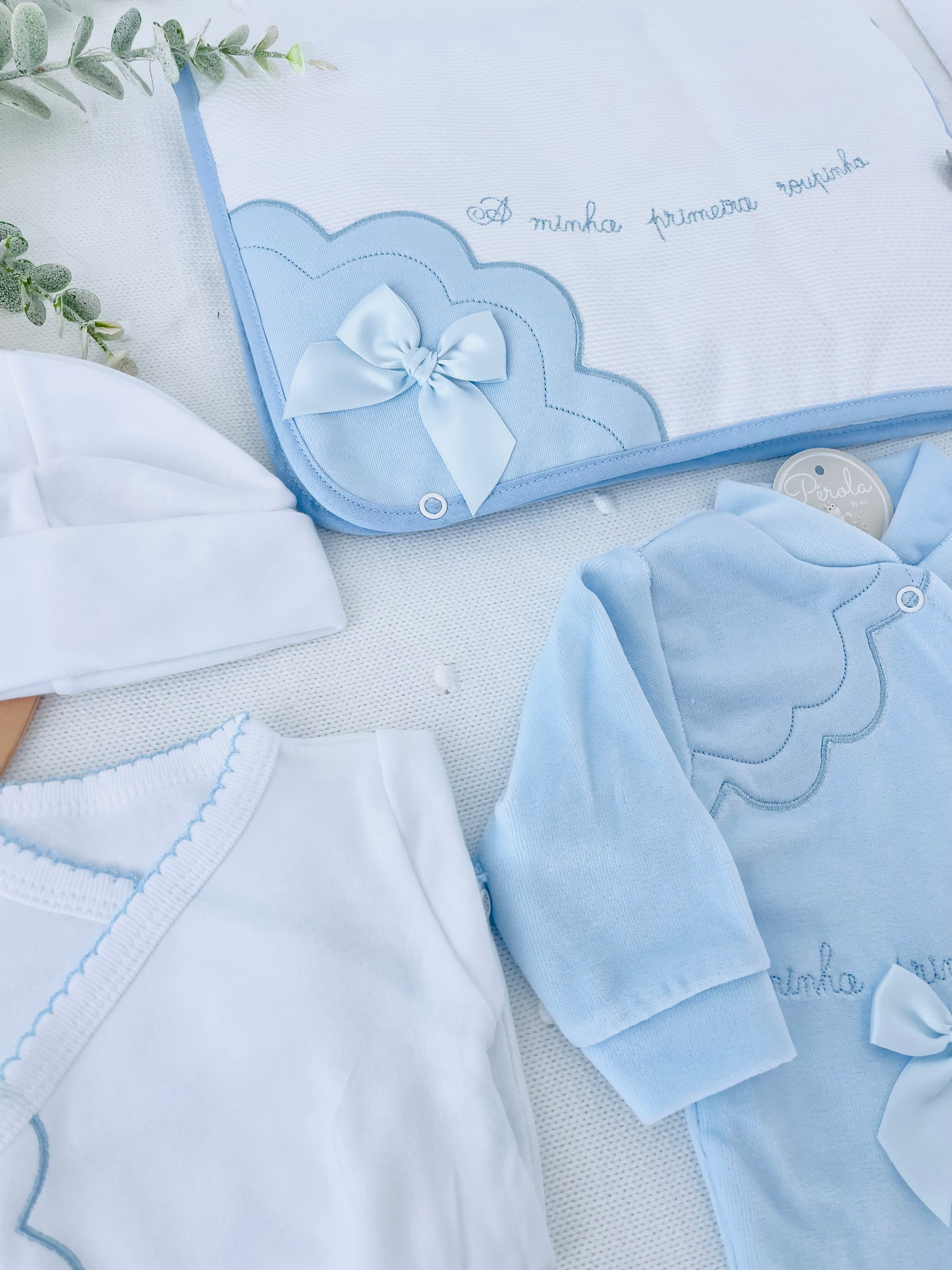 Conjunto primeira roupinha veludo