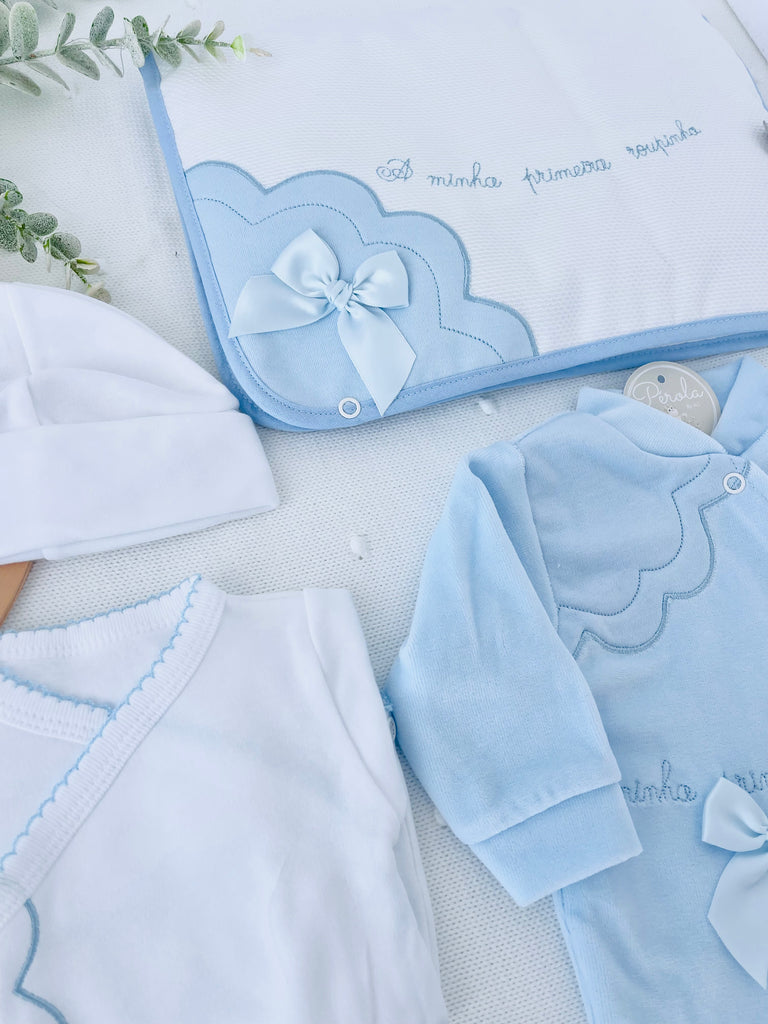 Conjunto primeira roupinha veludo-