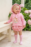 Conjunto Unicórnio Encantado Rosa – Camisola com Capuz e Tapa-Fraldas 6-36M