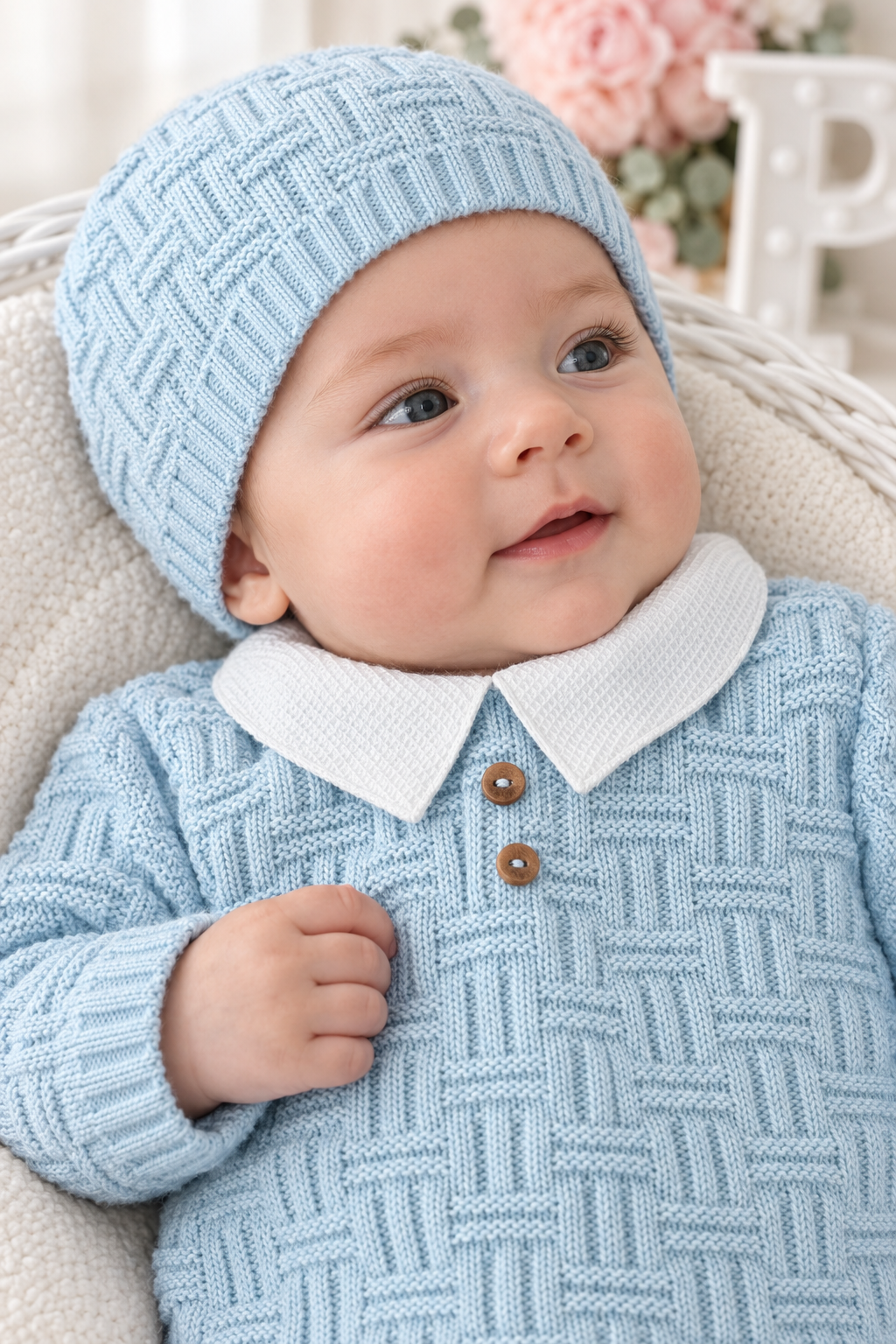Conjunto malha menino 3M e 6M