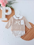 Conjunto bege: camisola e tapa fraldas 1/3M