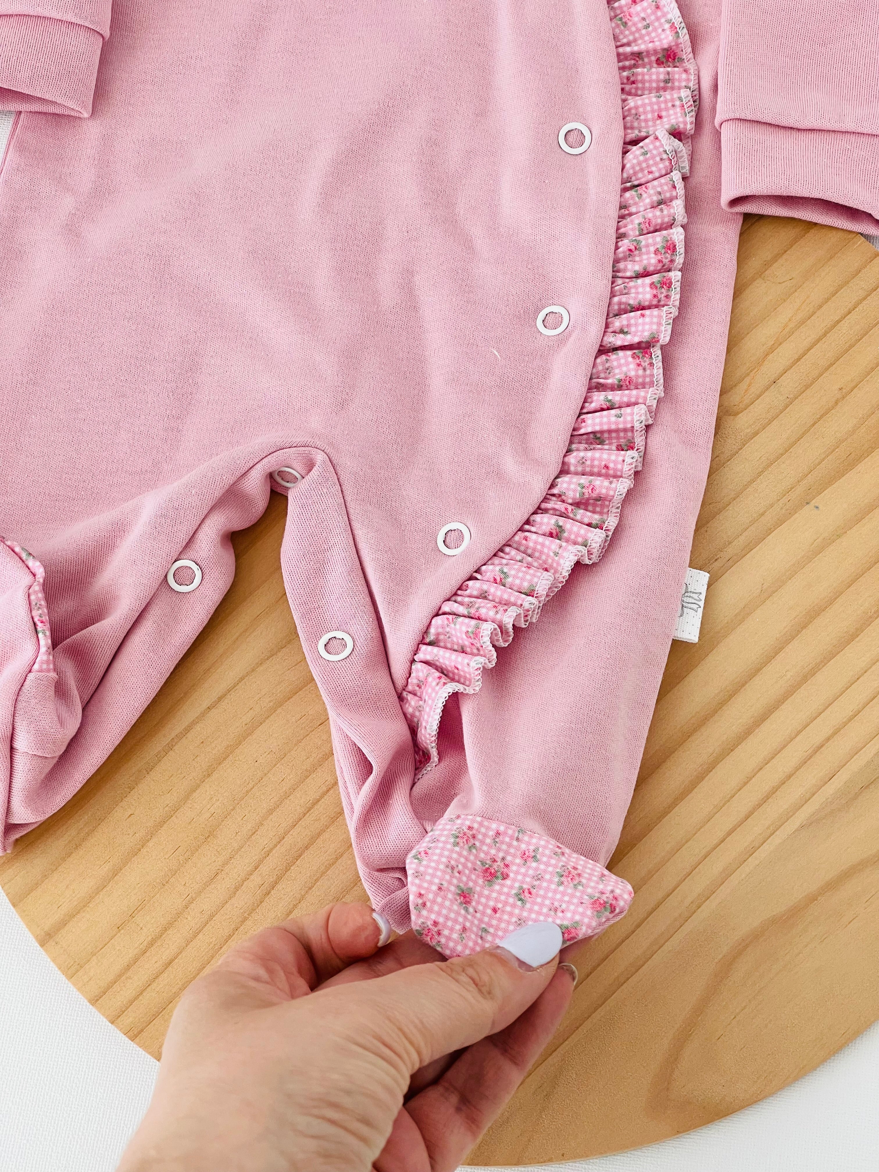 Babygrow em algodão - tema flores