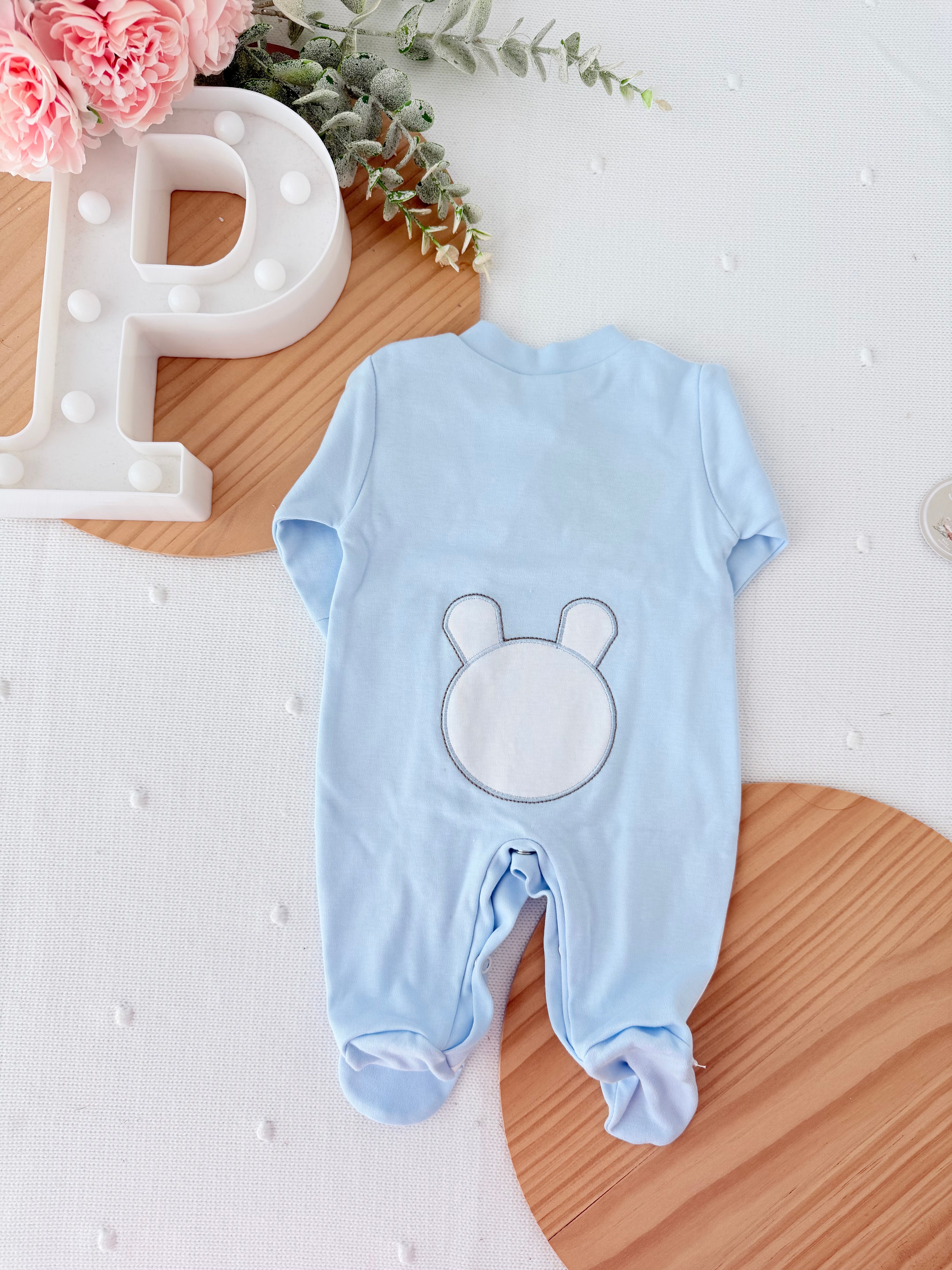 Babygrow tema orelhinhas algodão